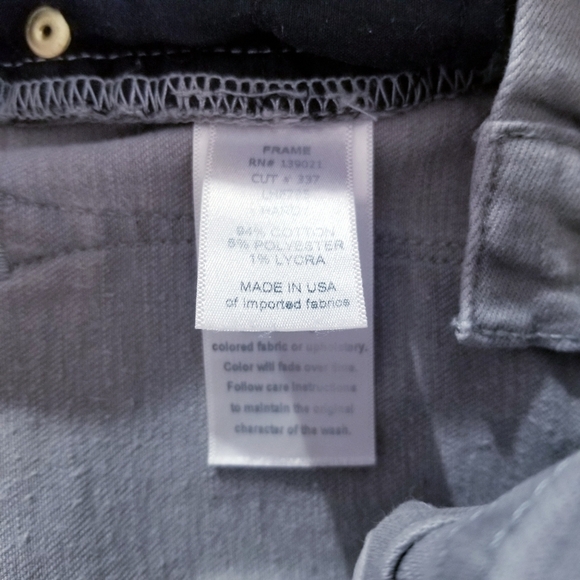 FRAME DENIM Le High Flare Leg Jeans Hardy Grey Light Wash Size 24 - Picture 16 of 16